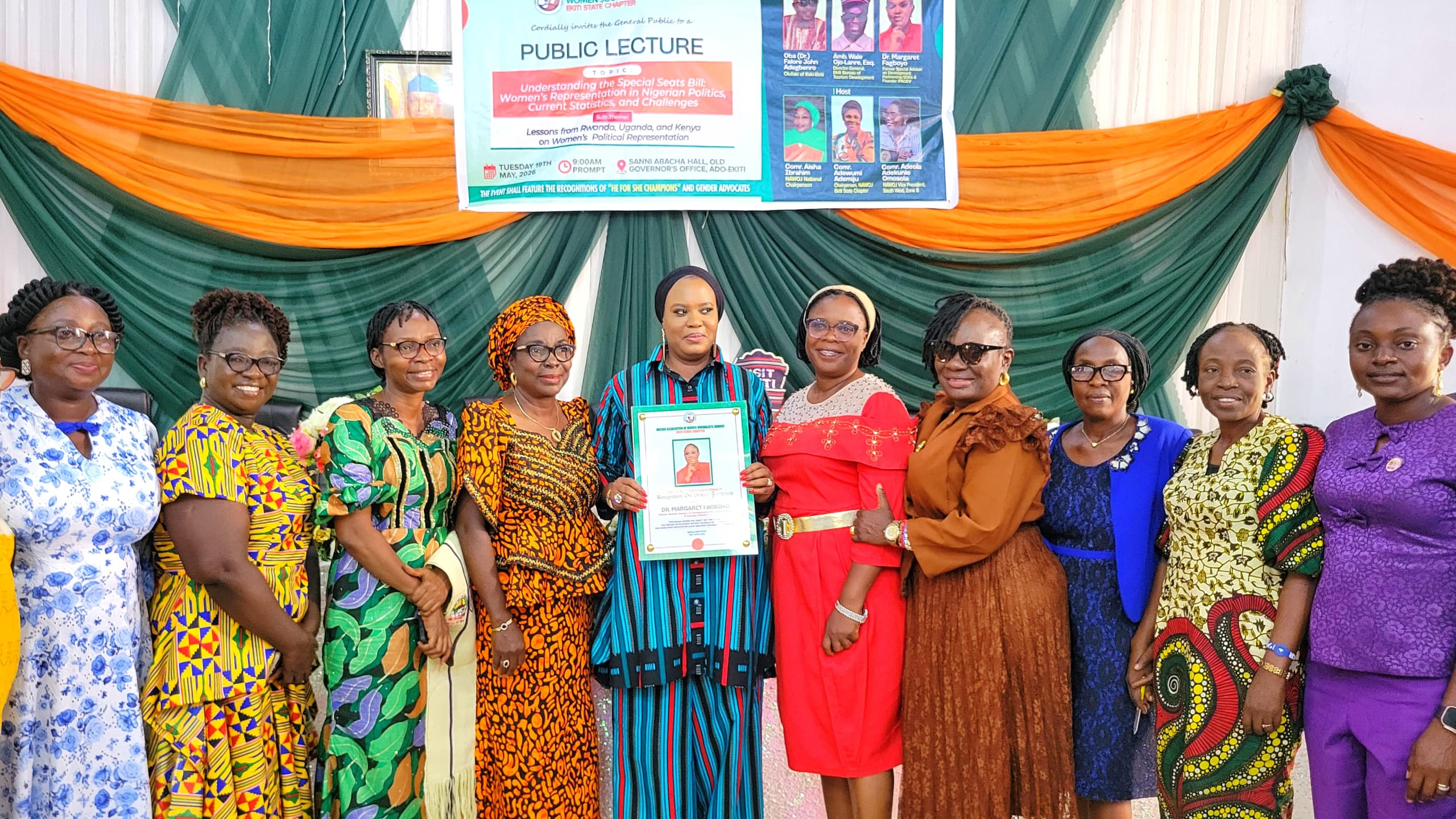 Women leaders and advocates with Dr. Margaret Fagboyo
